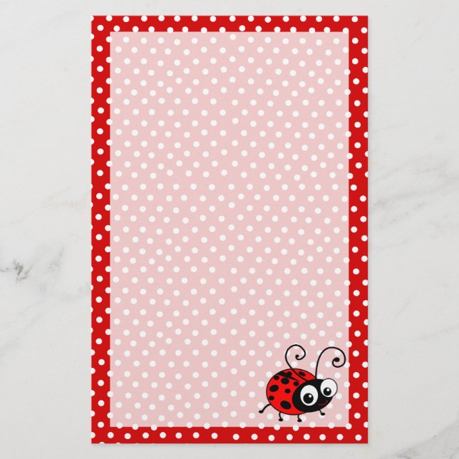 Papelaria papel de carta de ladybug (Frente)