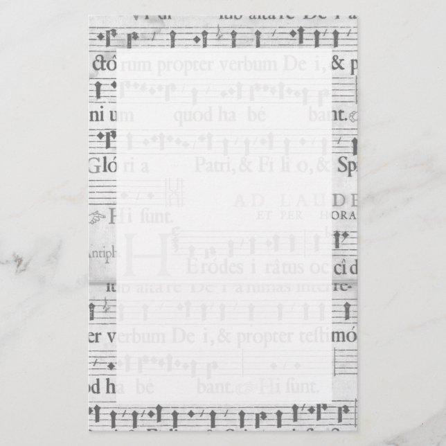 Papelaria Papel de carta de música (Frente)