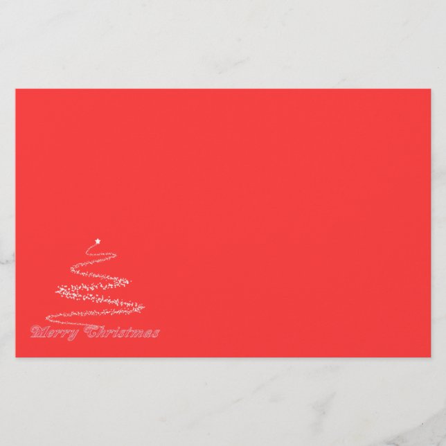 Papelaria Papel de Carta de Natal Red Merry (Frente)