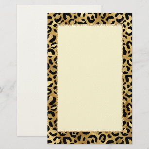 Papelaria Papel de carta de padrão de impressão do Leopard