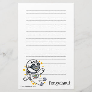 Papelaria Papel de carta de Penguinaut
