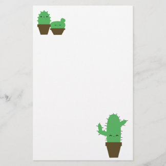 Papelaria Papel de carta de plantas cactos cawaii