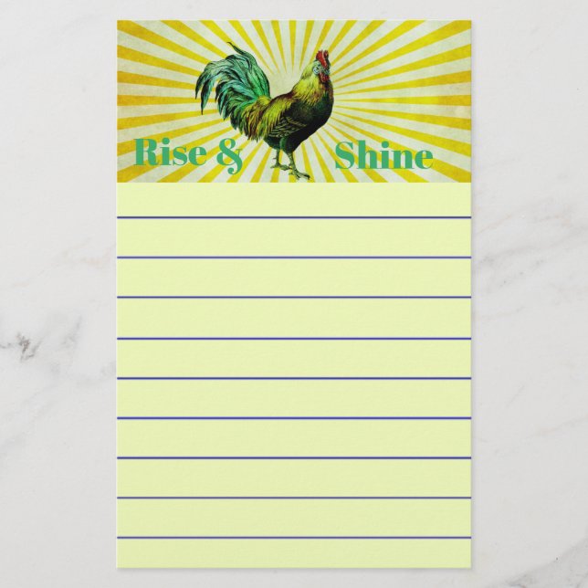Papelaria Papel de Carta de Rise e Brilho (Frente)