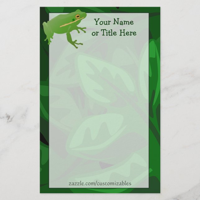 Papelaria Papel de Carta de sapo (Frente)