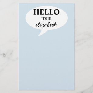 Papelaria Papel de carta de saudação personalizado