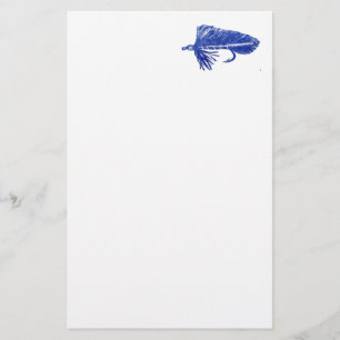 Papelaria Papel de Carta de Trout "Blue Matuka Streamer"