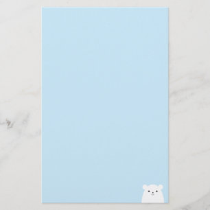 Papelaria Papel de Carta de Urso Polar de Peekaboo