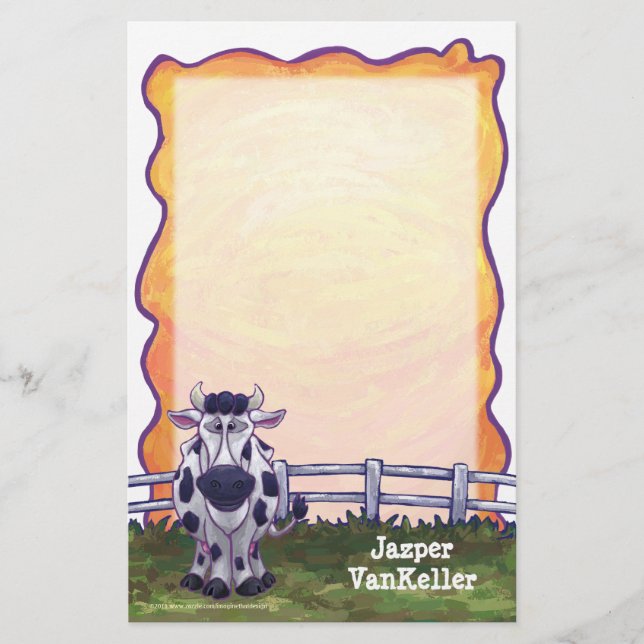 Papelaria Papel de Carta de Vaca (Frente)