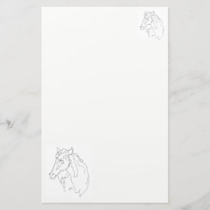 Papelaria Papel de Carta Desenho de Cavalo