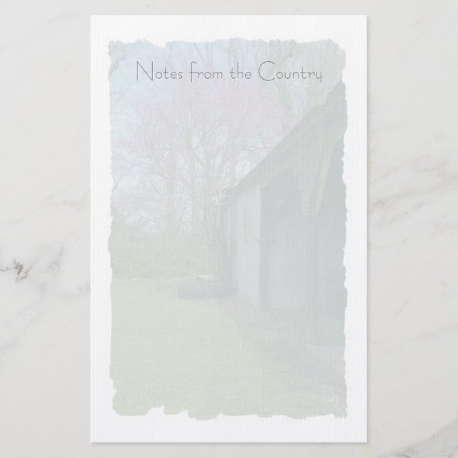 Papelaria Papel de Carta do Antigo Barn (Frente)