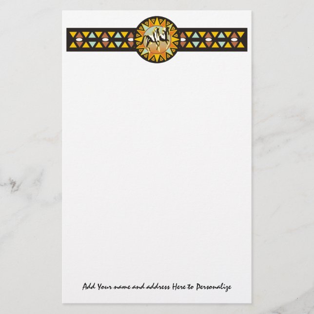 Papelaria Papel de carta do cavalo da pintura da estrela do (Frente)