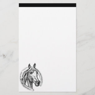 Papelaria Papel de carta do cavalo e da ferradura