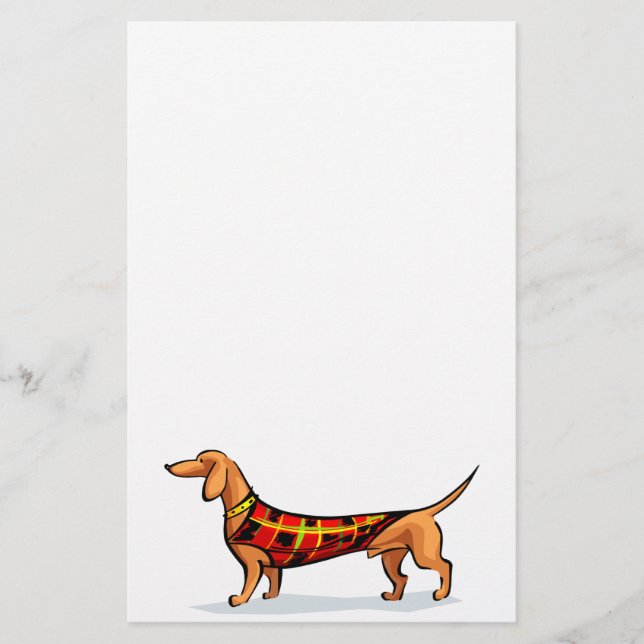 Papelaria Papel de carta do Dachshund (Frente)