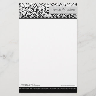 Papelaria Papel de carta do Designer Boutique Black