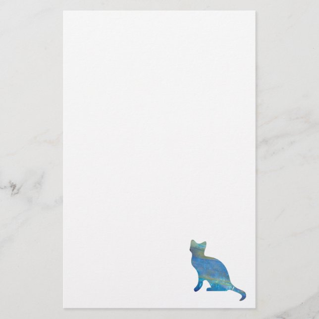 Papelaria Papel de carta do gato do Opal (Frente)