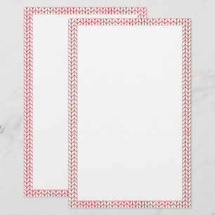 Papelaria Papel de carta do KNIT de LINHA VERMELHA 5.5x8.5