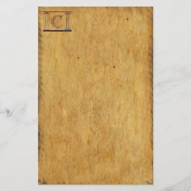 Papelaria Papel de carta do Mundo Antigo (Frente)