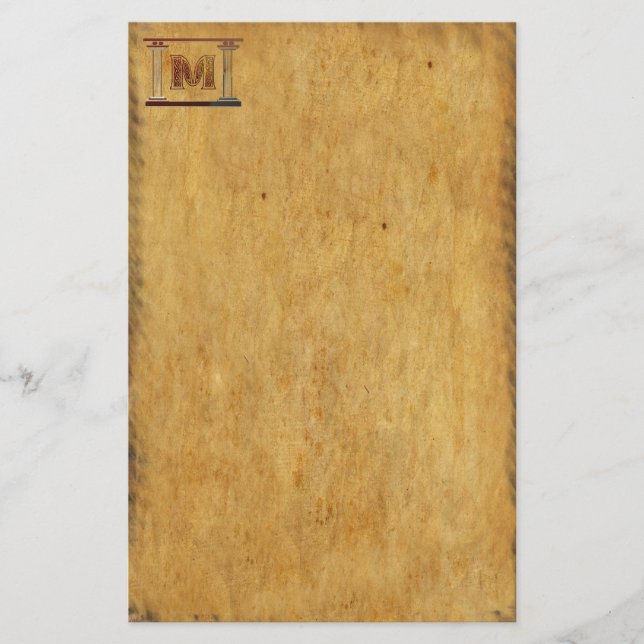 Papelaria Papel de carta do Mundo Antigo (Frente)