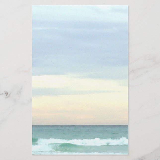 Papelaria Papel de carta do Oceano de Destino (Frente)