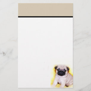 Papelaria Papel de carta do Pug