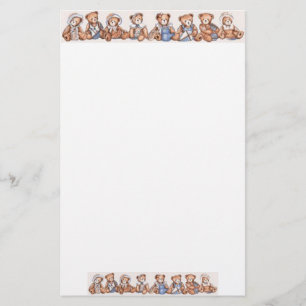 Papelaria Papel de carta do urso de ursinho