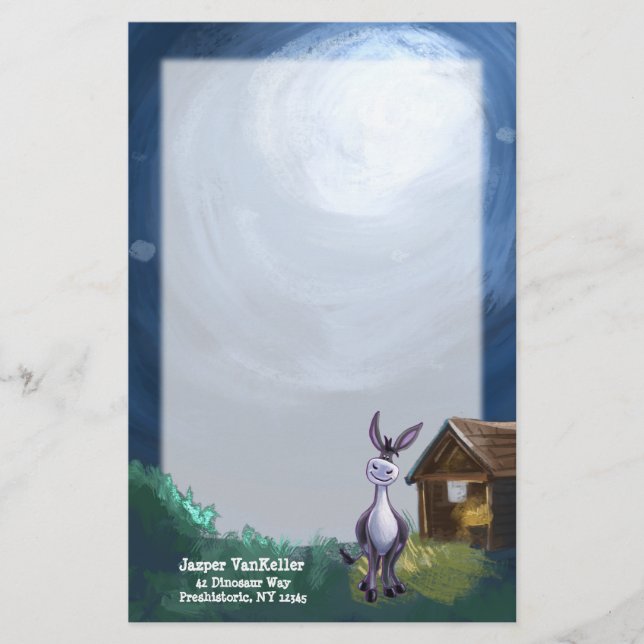 Papelaria Papel de Carta Donkey (Frente)