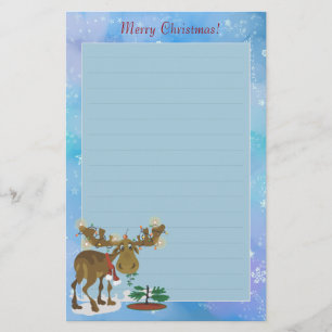 Papelaria Papel de carta dos alces do Natal