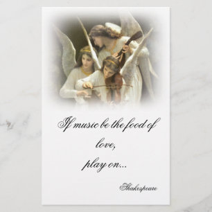 Papelaria Papel de Carta dos Anjos Musicais