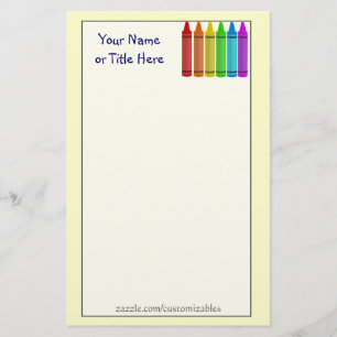 Papelaria Papel de Carta dos Crayons