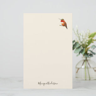 Papelaria Papel de Carta Ecru Hummingbird