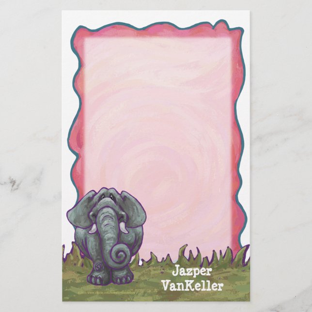 Papelaria Papel de carta elefante (Frente)