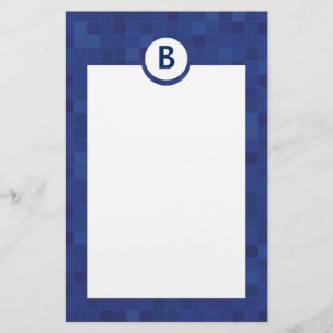 Papelaria Papel de carta em pixel azul