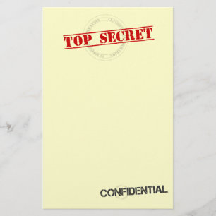 Papelaria Papel de carta extremamente secreto do