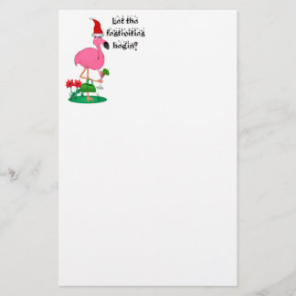 Papelaria Papel de carta Flamingo de Natal