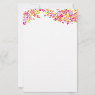 Papelaria Papel de Carta - Floral de Verão