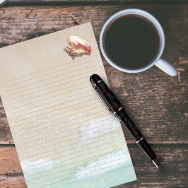 Papelaria Papel de Carta Forrado com Areia da Praia da Conch