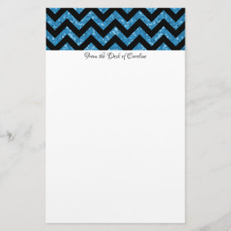 Papelaria Papel de Carta Glitter Azul