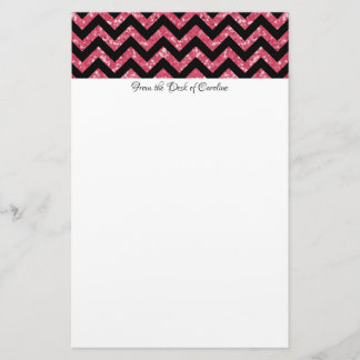 Papelaria Papel de Carta Glitter Rosa