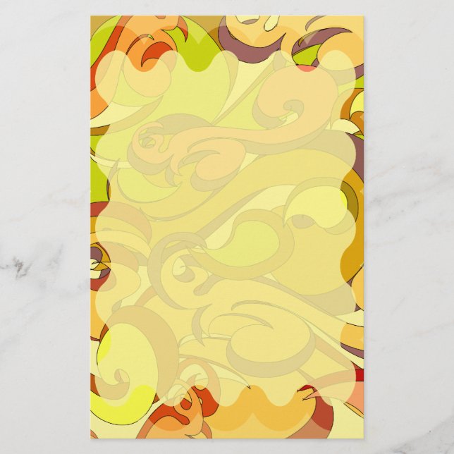 Papelaria Papel de carta Groovy 70s (Frente)