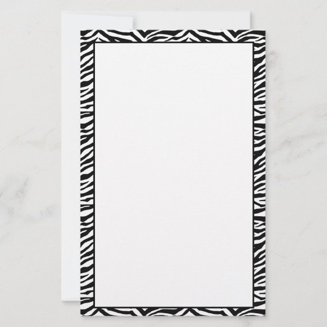 Papelaria Papel de Carta - Impressão Zebra (Frente)