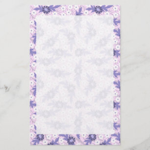Papelaria Papel de carta Lavanda de Impressão de borda de f