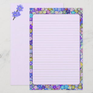 Papelaria Papel de carta Linda Floral Colorida