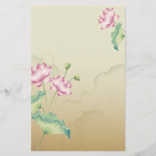 Papelaria Papel de carta Lotus Flowers