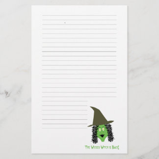 Papelaria Papel de carta mau da bruxa dos desenhos animados: