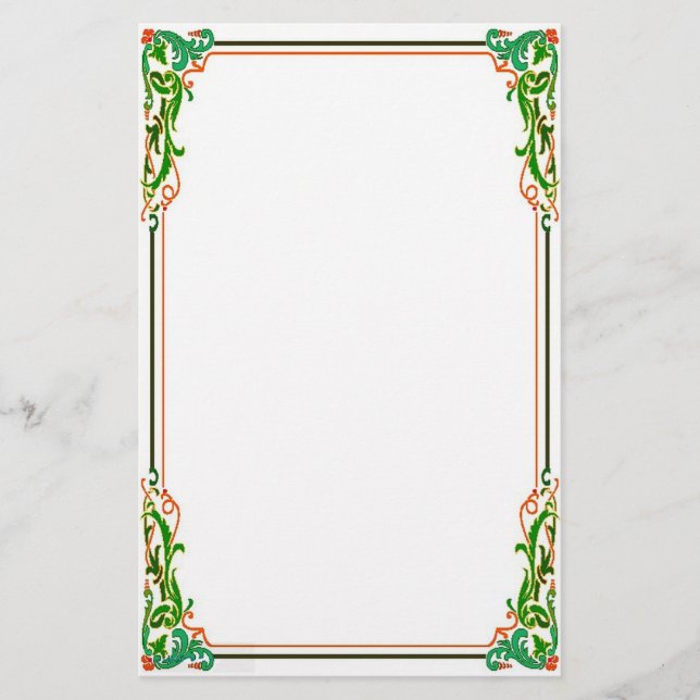 Papelaria Papel de carta moderno florentino (Frente)