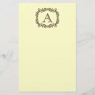 Papelaria Papel de carta Monograma Personalizável