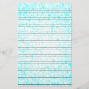 Papelaria Papel de Carta Mosaica Branco Aqua com Linhas Opci