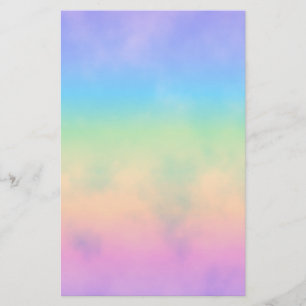 Papelaria Papel de Carta Neon Rainbow Clouds