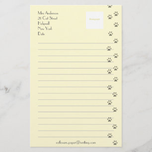 Papelaria Papel de carta para amantes do gato