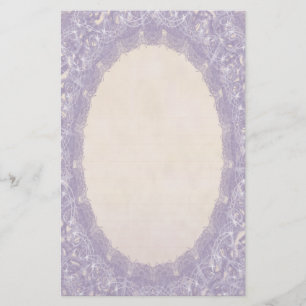 Papelaria Papel de carta para casamentos com roxo de linogra